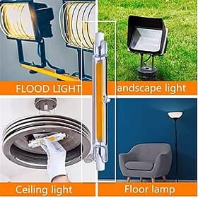 R7S LED Bulb 78mm 118mm Glass Tube High Power COB Light AC110V 220V Home Replace Halogen Lamp 100W Equivalent Warm Cold White 360°Beam Angle 110-240V