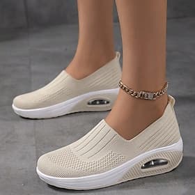 Baskets à coussin d'air pour femmes – Chaussures de marche en maille respirante pour les loisirs et le sport