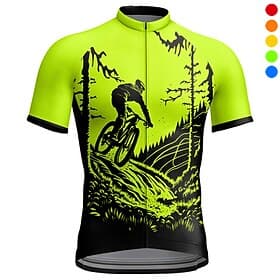 Herren Radtrikot Grafik Lustig Kurzarm Fahhrad Trikot Oberteil mit 3 Gesäßtaschen Mountainbike MTB Straßenradsport Schnelltrocknend Reflektierende Streifen Rüc