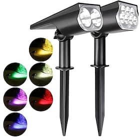 Solar Dual-use Tree Light Outdoor Super Bright Waterproof Spotlight Landscape Yard Garden Villa Decorative Lighting Lawn Lamp 2Leds 7Leds