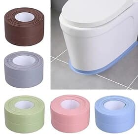 2 Pack Tape Caulk Strip PVC Self Adhesive Caulking Sealing Tape for Kitchen Sink Toilet Bathroom Shower and Bathtub 2.2cm3.2m/0.87126 in