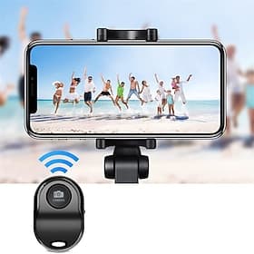 Bluetooth 5.0 Remote Shutter for iPhone  Android Camera Wireless Remote Control Selfie Button for iPad iPod Tablet HD Selfie Clicker for Photos  Videos