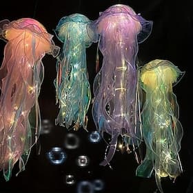 lanterne de décoration de lampe de méduse colorée lanterne décorative de conception de méduse moderne pour la fête enfants meilleurs cadeaux pour les filles
