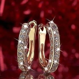 Women's Hoop Earrings Tropical Happy Earrings Jewelry For Party Prom Club