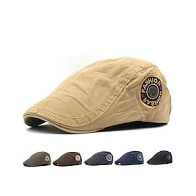 Herren Schiebermütze Ascot-Hut Ballonmütze Schwarz Dunkelmarine Baumwolle Mode Einstellbar Strassenmode Stilvoll 1920er Jahre Mode Outdoor Täglich Ausgehen Buc