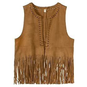 Retro / vintage 1970erne Semsket vest Hippie Dusk Kostyme Dame Karneval Maskerade Fest Pride-parade Pride måned Voksne Vest