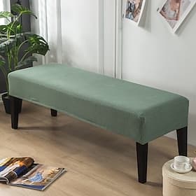 100% Dining Bench Cover Burgundy Removable Bench Slipcover Spandex High Stretch Bench Seat Furniture Protector Dining Chair Slipcovers for Living Room and Kitc