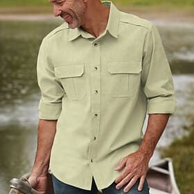 Homme Chemise de randonnée Chemise de pêche Extérieur manche longue UPF50 Protection UV Séchage Rapide Évacuation de la transpiration Respirant Top Été Printem