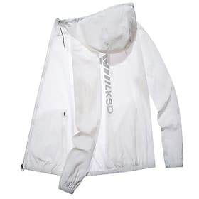 Herren UPF 50 UV-Sonnenschutz Reißverschluss Hoodie Langarm Angeln Laufen Wanderjacke Sommer Outdoor Winddicht Ultraleicht (UL) Schnelltrocknend Oberbekleidung