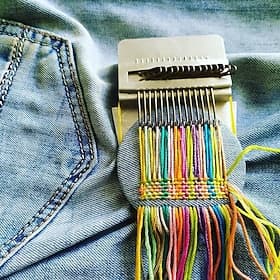 vevstol speedweve type veveverktøy, 28 kroker tre mini stoppevevevev maskin gjør-det-selv-verktøy for nybegynnere reparere jeans sokker klær reparasjonsstoffer