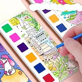 Livre de coloriage aquarelle pour enfants de 12 pièces