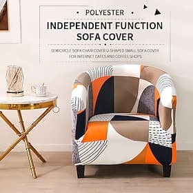 Club Chair Cover Barrel Chair Slipcover Stretch Tub Chair Slipcover, Arm Chair Sofa Cover For Dogs Pet,Washable Couch Furniture Protector Soft Durable thumbnail 2