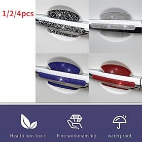 StarFire 1/2/4PCS Rhinestone Car Door Handle Stickers - Bling Car Accessories Crystal Glitter Door Handle Protector Stickers and Decals Scratch Safety Reflecti
