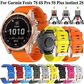 Watch Band for Garmin Fenix 7S Pro 6S 5S Plus Epix Pro 42mm Approach S70 42mm Instinct 2S Descent Mk2S D2 Delta S 20mm Silicone Replacement  Strap 20mm Breatha