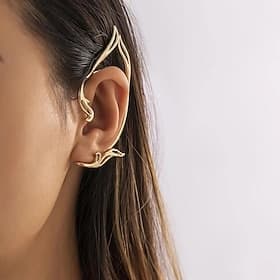 Gothic Elf Ear Cuffs For Women And Girls Cute Cat Ear Wrap Non-Pierced Fake Earrings For Cosplay Party Cartilage Ear Accessories Jewelry Christmas Gift