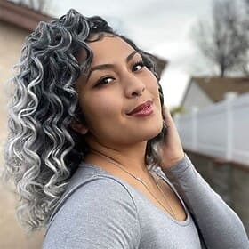 Ocean Wave Crochet Hair - 9 Inch 8 Packs Ombre Gray Crochet Braids Deep Twist Synthetic Braiding Hair Extensions