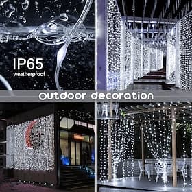 3M Guirlandes Lumineuses 100/200/300 LED EL Blanc Chaud Blanc Plusieurs Couleurs Guirlandes lumineuses créatives Fenêtre / rideau / guirlande lumineuse USB Soi