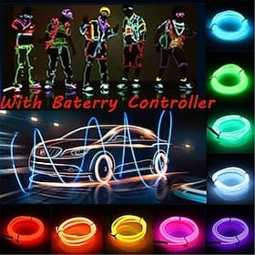1 m/2 m/3 m/5 m LED-El-Draht-Bühnenlichter, leuchtender Lichtstreifen, flexibles Neon für Party, Weihnachten