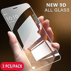 3 pcs Screen Protector For Apple iPhone 16 iPhone 15 Pro Max Plus iPhone 14 13 12 11 Pro Max Mini SE X XR XS Max 8 7 Plus Tempered Glass 9H Hardness Anti Bubbl