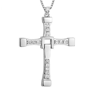 Cross Silver Chain Fast  Furious Necklace Stainless Steel Cross Neck Pendant Jewelry Hip Hop