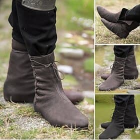 Vintage Medieval Renaissance Shoes Turn Shoes Pirate Viking Ranger Elven Archery Solid Colored Fancy Dress Unisex Celtic Pirate Fantasy Halloween Carnival Masq