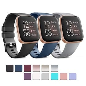 Smart Watch Band Compatible with Fitbit Versa 2 / Versa Lite / Versa SE / Versa Silicone Smartwatch Strap Women Men Sport Band Replacement  Wristband