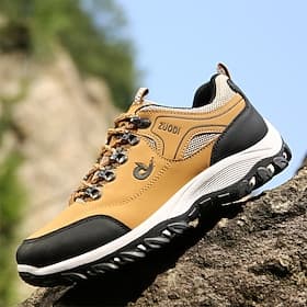 Men's Waterproof Hiking Shoes with Anti-Slip Rubber Sole – Durable Outdoor Trail Sneakers for Climbing and Trekking