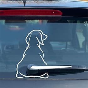 Cartoon Cute Back Dog Rear Glass Sticker Car Sticker