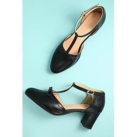 Retro vintage Jaren '50 Roaring jaren '20 Schoenen Dikke hakken Hakken met T-band Cosplay Bruiloftsgast Kostuum Dames Carnaval Maskerade Feest / Uitgaan School