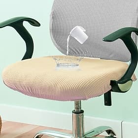 Housse de chaise de bureau imperméable bordeaux pour ordinateur, housse de siège de jeu rotative extensible, grains de maïs élastiques, couleur unie noire, dou