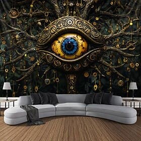 Creepy Eyes Hanging Tapestry Wall Art Large Tapestry Mural Decor Photograph Backdrop Blanket Curtain Home Bedroom Living Room Decoration Decorations
