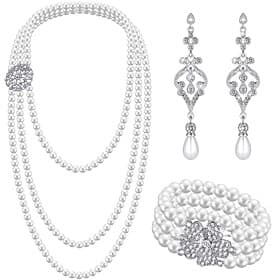 Vintage 1920s The Great Gatsby Accessories Set Charleston Wedding Guest Fancy Dress Women's Masquerade Wedding Reception Bachelorette Party Festival Adults' Br