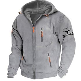 Men's Graphic Prints Cowboy Hoodies Long Sleeve Sweatshirts  Hooded Fashion Daily Vacation Going out Spring   Fall Light Grey Dark Blue Gray Clothing Apparel D