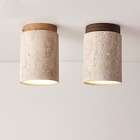 plafondlamp steen inbouw plafondlamp voor slaapkamer woonkamer hal keuken, moderne trommellamp dichtbij plafond 110-240v