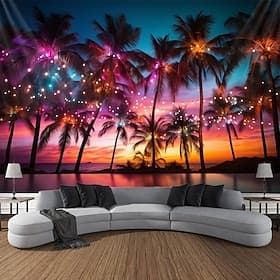 Beach Lighting Hanging Tapestry Wall Art Large Tapestry Mural Decor Photograph Backdrop Blanket Curtain Home Bedroom Living Room Decoration