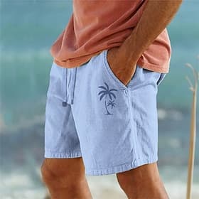 Men's Graphic Coconut Tree Shorts Summer Shorts Beach Shorts Mid Waist Streetwear Hawaiian Designer Casual Daily Beach Drawstring Elastic Waist 3D Print Design