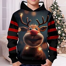 Garçon 3D Chaque Sweat à capuche Pullover manche longue 3D effet Automne Hiver Mode Vêtement de rue Frais Polyester Enfants 3-12 ans Capuche Extérieur Casual d