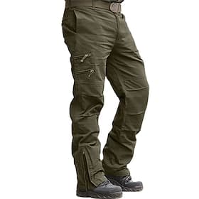 Men's Cargo Pants Tactical Pants Zip Leg Plain Comfort Breathable Camping  Hiking Workout Black Army Green