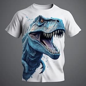 Boys 3D Dinosaur Tee Shirts Short Sleeve 3D Print Summer Spring Active Sports Fashion Kids 3-12 Years Crew Neck Outdoor Casual Daily Regular Fit
