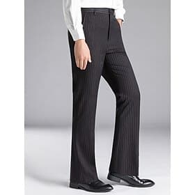 Homme pantalon de costume Pantalon évasé Pantalon Pantalon de costume Poche marinière Confort Respirable Extérieur du quotidien Sortie Mode Décontractées Noir