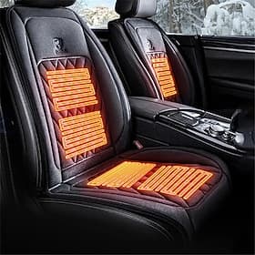 12/24V Heated Car Seat Cover, Universal Car Seat Heater, 30s Fast Heating, Winter Cushion, Back Warmer Pads