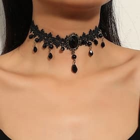 halskjede blonder choker halskjede punk amp; gotisk blonder legering for disco cosplay karneval kvinners kostyme smykker mote smykker