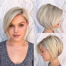 Blonde Wigs for Women Short Blonde Wigs for White Women Layered Synthetic Side Part Straight Bob Wig Halloween Party Cosplay Hair ChristmasPartyWigs barbieco