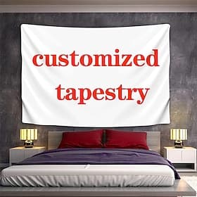 Customized Hanging Tapestry with Your Photo Wall Art Mural Decor Photograph Backdrop Home Bedroom Living Room Decoration (suggest photo definition 3Mo or above thumbnail 2