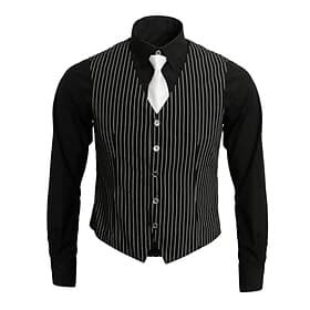 Roaring 20s 1920s Retro Vintage Outfits Vest The Great Gatsby Gentleman Fancy Dress Men's Halloween Carnival New Year Carnival Party / Evening Masquerade Adult