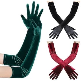 Elegant Retro / vintage 1950-tallet Lange hansker Den store Gatsby Bryllupsgjest Kostyme Dame Nytt År Bryllup Bryllupsgjest Fest / aften Voksne Hansker