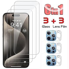 3 Sets Screen Protector  Camera Lens Protector For Apple 16 15 14 Pro Max Tempered Glass Privacy Anti-Spy 9H Hardness Anti Bubbles Anti-Fingerprint Scratch Pro