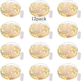 12pcs Waterproof Fairy String Lights, 20 LED Firefly  Starry Sky Decor for  Decorations