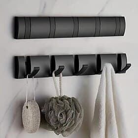Folding Wall Hanger Hook, Multi-Purpose Hooks Bathroom Coat Towel Holder, Door Back Key Cloth Hook, Wall Mounted Bathroom Organizer Holder, Heavy Duty Coat Wal