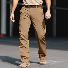 Homme Pantalons Cargo Pantalon cargo Pantalons Pantalon de randonnée Fermeture éclair Avec Poches Uni Confort Portable Occasionnel Quotidien Fête Mode Vert Ble
